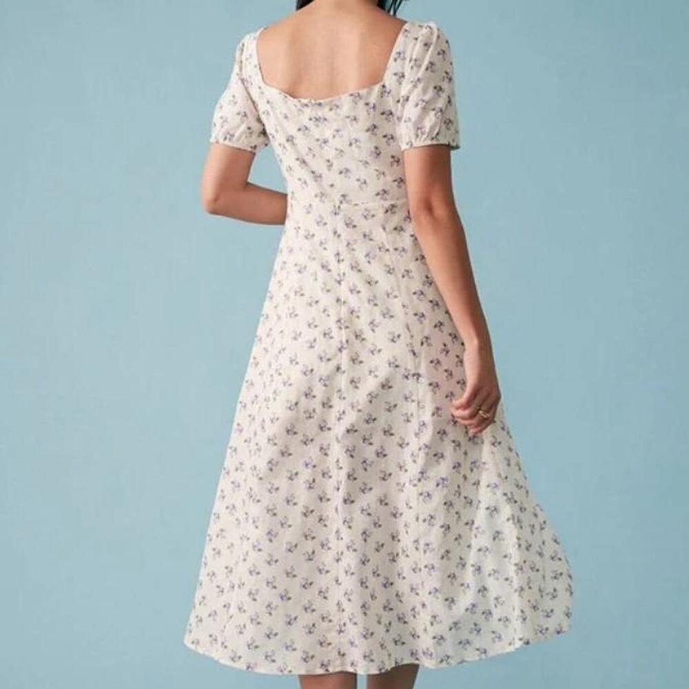 Rihoas Short Sleeve Floral Ruched Midi Dress in Size Small - Picture 5 of 8
